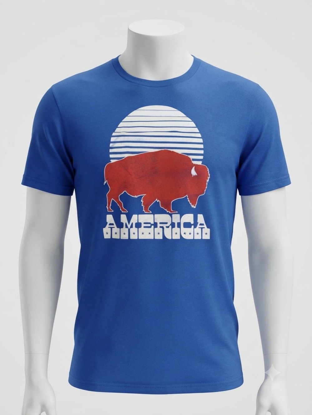 Gildan Royal Blue Softstyle Tee with Crew Neck Buffalo America
